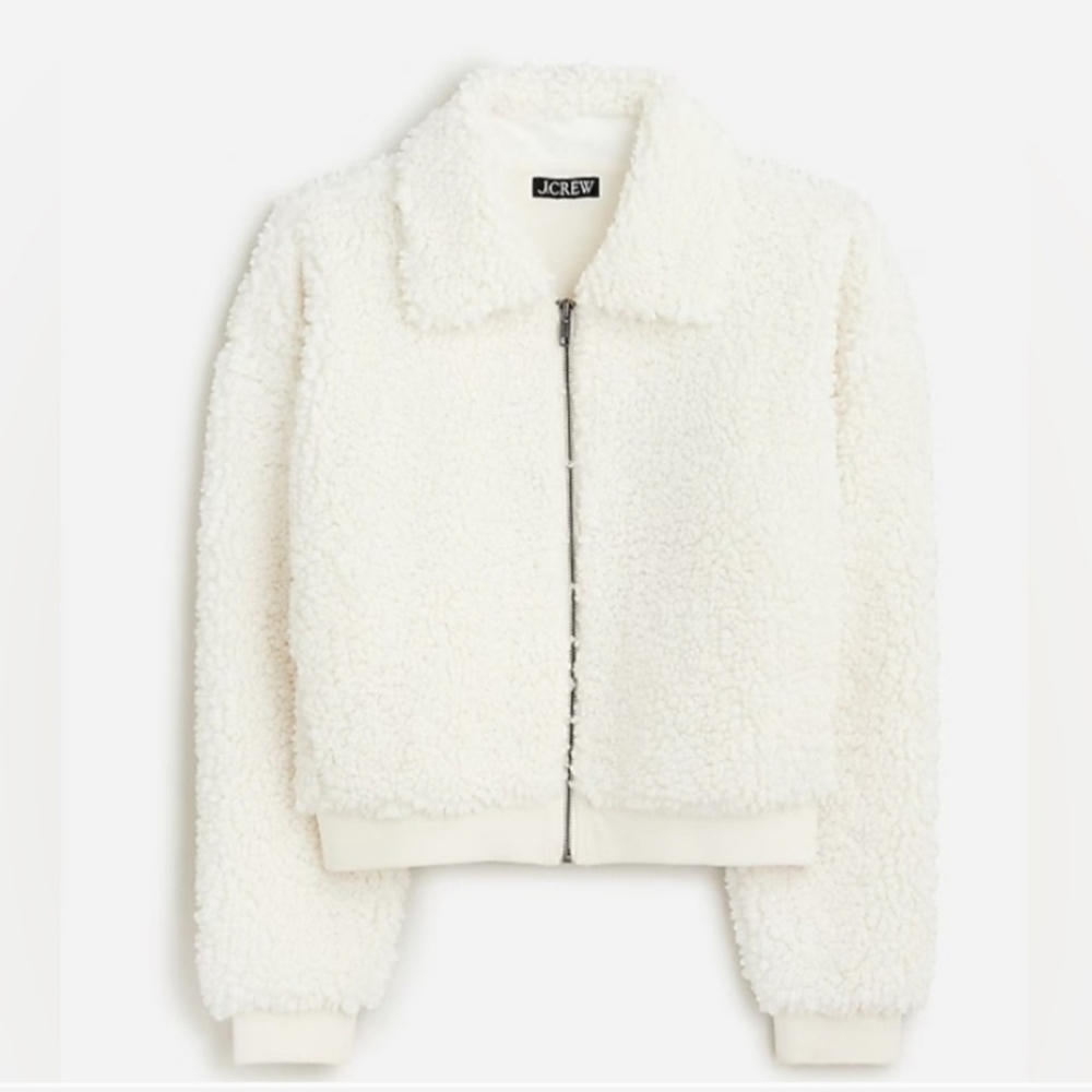 EUC J.Crew Sherpa Ladies Cropped Jacket